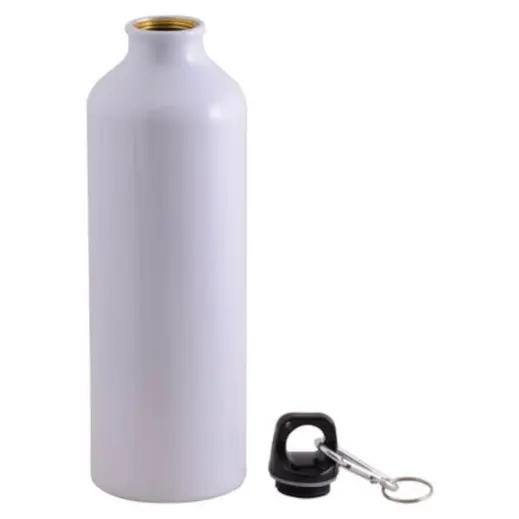 750ml Aluminium Sublimation Water Bottle White Open